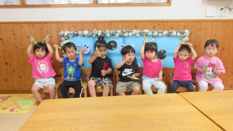 そら豆のさやとり