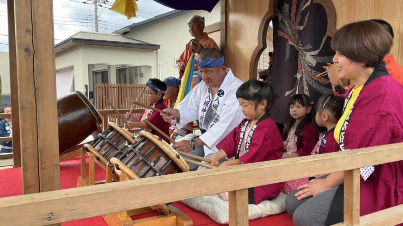 八坂神社祭礼にてお囃子披露！